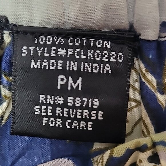 Elementz Blue Patchwork Krinkle Peasant/Boho Style Flowy Skirt - Picture 9 of 10